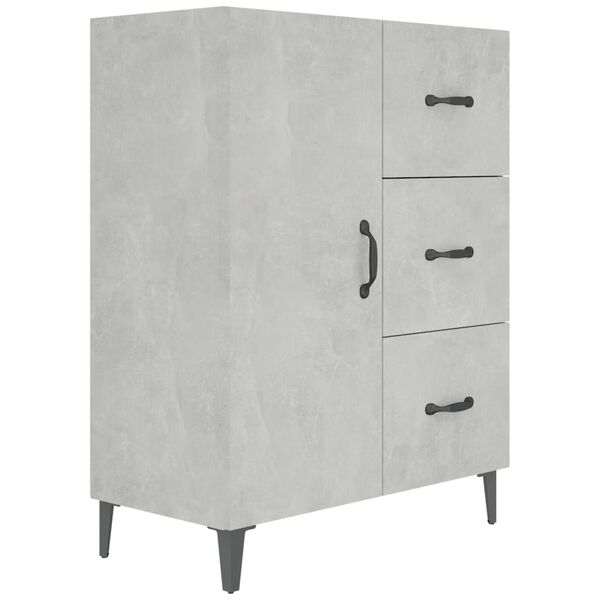 vidaXL Sideboard Concrete Grey 69.5x34x90 cm Engineered Wood
