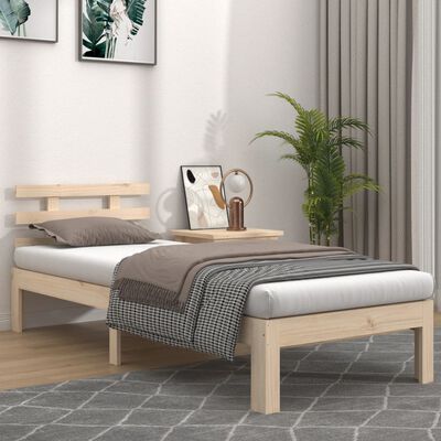 vidaXL Bed Frame Solid Wood 100x200 cm