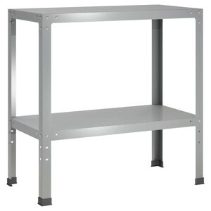 vidaXL Potting Table 100 x 40 x 80 cm Galvanised Steel Silver