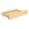 vidaXL Bed Frame without Mattress with 4 Drawers Solid Wood 200x200 cm