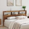vidaXL Headboard with Shelf Old Wood 200 x 17 x 102 cm Engineered Wood