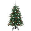 vidaXL Artificial Christmas Tree with 150 LEDs with Stand Green 150 cm