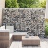 vidaXL Gabion Wall with Covers Galvanised Steel 300x30x200 cm
