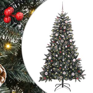 vidaXL Artificial Christmas Tree with 150 LEDs with Stand Green 150 cm
