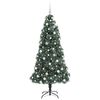 vidaXL Artificial Pre-lit Christmas Tree with Ball Set Green 180 cm