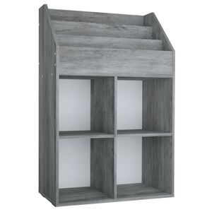 vidaXL Kids Magazine Rack | Concrete grey | Engineered wood, melamine | Medium