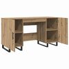 vidaXL Desk with Shelf Artisan oak 140 x 50 x 75 cm Engineered wood