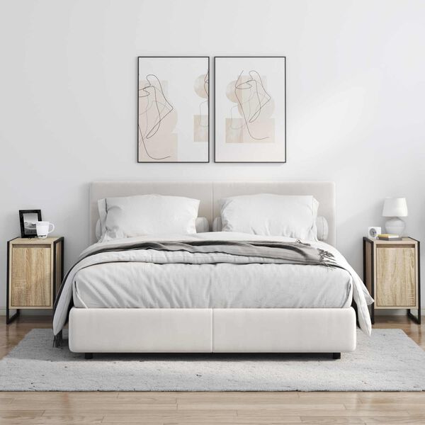 vidaXL Bedside Table Sonoma 39.5 x 30 x 50 cm Engineered Wood