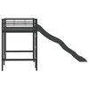 vidaXL Kids'Loft Bed Frame with Slide Black and Anthracite