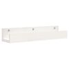 vidaXL Wall Shelves 2 pcs White 50x12x9 cm Solid Wood Pine