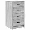 vidaXL Dressing Table with Drawer 3 pcs Grey Sonoma Engineered Wood