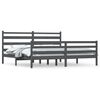 vidaXL Bed Frame without Mattress Solid Wood Pine 200x200 cm Grey