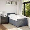 vidaXL Box Spring Bed with Mattress Dark Grey 90x190 cm Velvet