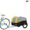 vidaXL Bike Trailer Black and Yellow 45 kg Iron