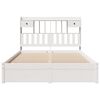 vidaXL Bookcase Bed without Mattress White 140x200cm Solid Wood Pine