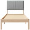 vidaXL Bed Frame with Headboard Brown 75 x 190 cm Solid Pine Wood