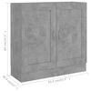 vidaXL Book Cabinet Concrete Grey 82.5x30.5x80 cm Engineered Wood