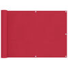 vidaXL Balcony Screen 75 x 1000 cm Oxford Fabric Rectangular Burgundy