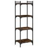 vidaXL Bookcase 4-Tier Smoked Oak 40x30x120 cm Engineered Wood