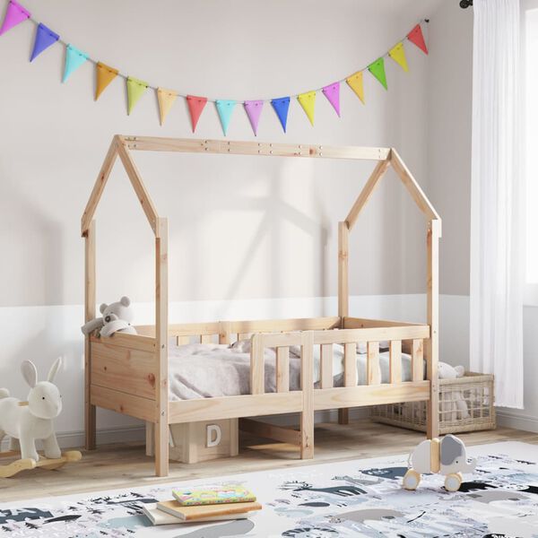 vidaXL Kids' House Bed Frame 70x140 cm Solid Wood Pine