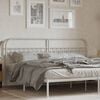 vidaXL Metal Replace Headboard White 200 cm