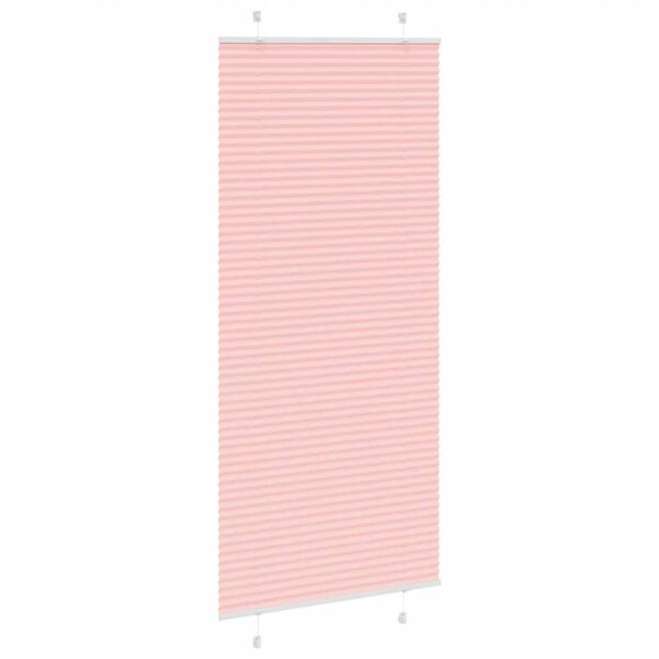vidaXL Pleated Blind Pink 85x200 cm Fabric Width 84.4 cm Polyester