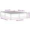 vidaXL Bed Frame without Mattress White 150x200 cm King Size Solid Wood Pine