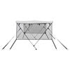 vidaXL 3-bow Bimini Top with Mesh Sidewalls 183x(137-152)x137 cm