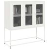 vidaXL Sideboard White 100.5x39x107 cm Cold-rolled Steel