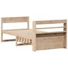 vidaXL Bed Frame without Mattress 75x190 cm Small Single Solid Wood Pine