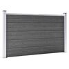 vidaXL Fence Panel Set WPC 526x105 cm Black