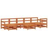 vidaXL Garden Lounge Set 8 pcs Wax Brown Solid Pine Wood