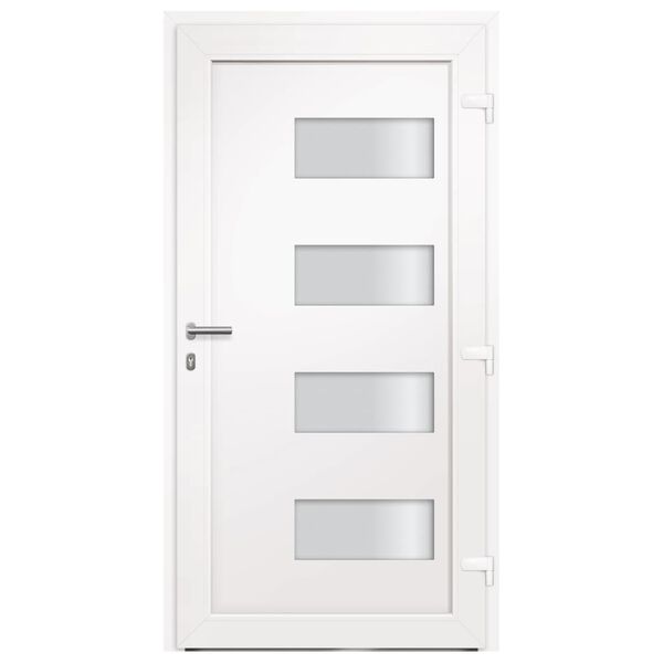 vidaXL Front Door Aluminium and PVC Anthracite 110x210 cm