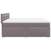 vidaXL Box Spring Bed with Mattress Grey 200x200 cm Faux Leather