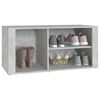 vidaXL Shoe Cabinet Concrete Grey 100x35x45 cm Engineered Wood