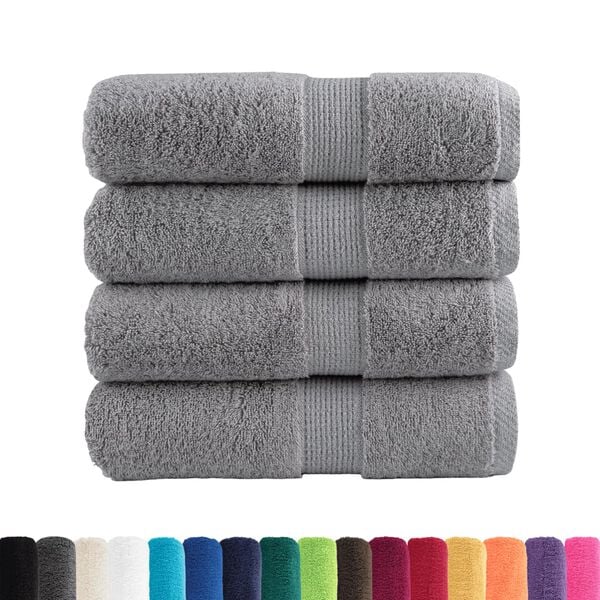 vidaXL Premium Wash Towels "SOLUND" 4 pcs Grey 30x30 cm 600 gsm