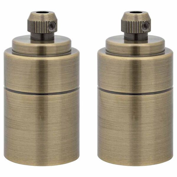 vidaXL Lamp Holders 2 pcs Bronze E27