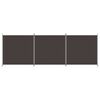 vidaXL 3-Panel Room Divider Brown 525x180 cm Fabric