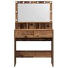 vidaXL Dressing Table Old Wood 80 x 41 x 134.5 cm Engineered Wood