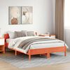 vidaXL Bed Frame without Mattress Wax Brown 150x200 cm King Size Solid Wood Pine