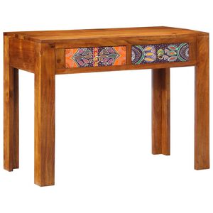 vidaXL Writing Desk with Drawer with Storage Brown 100 x 50 x 75 cm