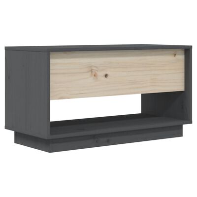 vidaXL TV Cabinet Grey 74x34x40 cm Solid Wood Pine