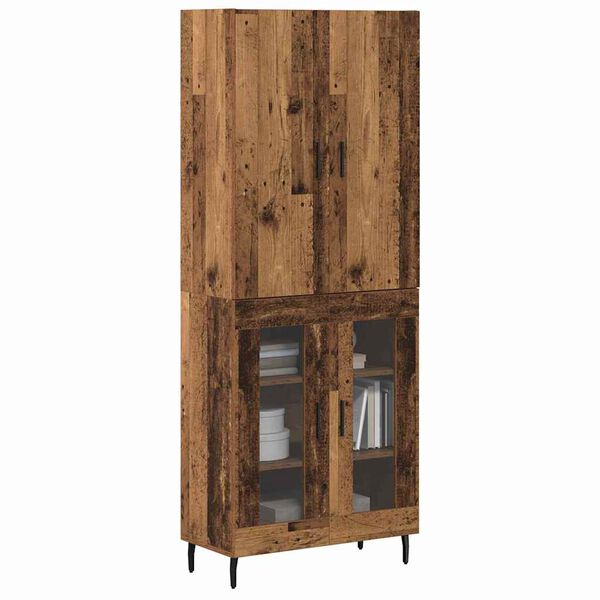 vidaXL Highboard Old wood 69.5 x 34 x 180 cm Engineered wood
