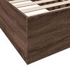 vidaXL Bed Frame without Mattress Brown Oak 75x190 cm Small Single Engineered Wood