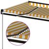 vidaXL Manual Retractable Awning with LED 500x350 cm Yellow and White