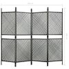 vidaXL Fence Panel Poly Rattan 2.4x2 m Anthracite