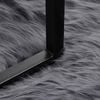 vidaXL Faux Sheepskin Rug Tafalla Anthracite Ø 120 cm Polyester