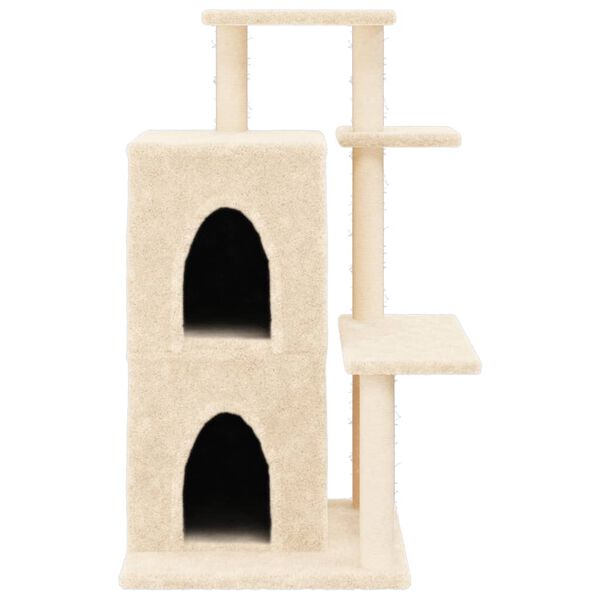 vidaXL Cat Tree with Sisal Scratching Posts Cream 97 cm