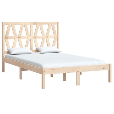 vidaXL Bed Frame Solid Wood Pine 140x190 cm