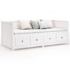 vidaXL Day Bed without Mattress White 90x190 cm Single Solid Wood Pine